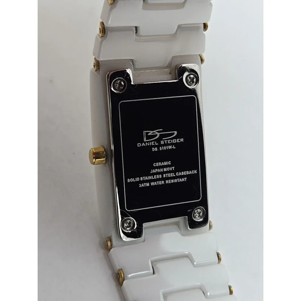 Daniel Steiger Cobra Blanco White Gold Ceramic Sapphire Womens Watch New Battery